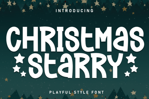 Christmas Starry Font for Festive Branding