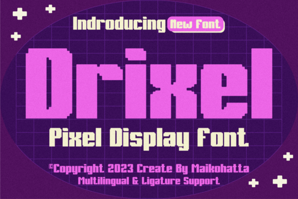 Drixel Font: Futuristic Display Style