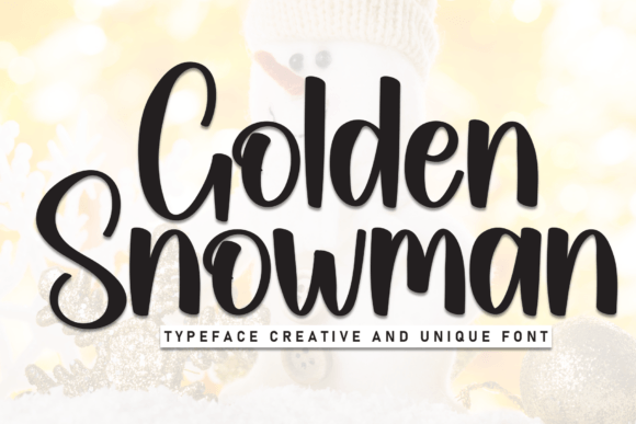 Golden Snowman Font