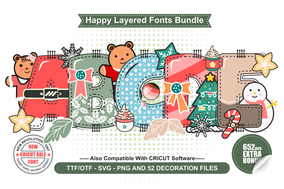 Happy Cristmas Bundle Font