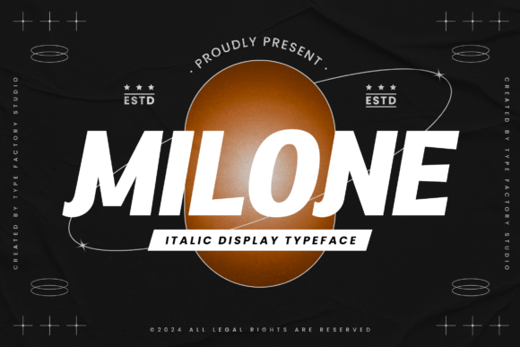 Milone Font: Chic, Italic Display