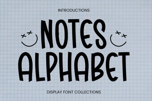 Notes Alphabet Font for Web Design