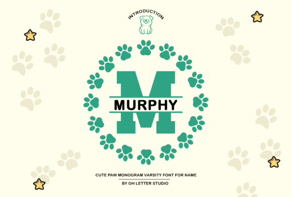 Paw Monogram Font for Bold Branding