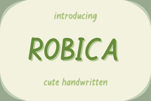 Robica: A Quirky Display Font
