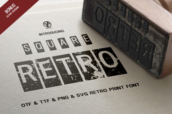 Square Retro Font for Business Design