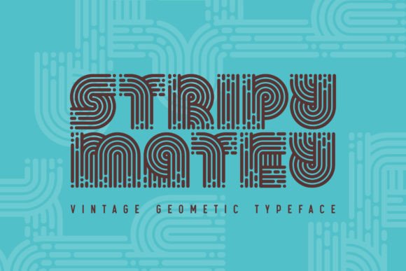 Stripy Matey Font for Creative Design